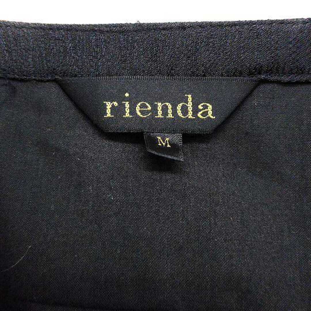 rienda(リエンダ)のリエンダ rienda ブルゾン ジャケット アウター ノーカラー M ブラック レディースのジャケット/アウター(ブルゾン)の商品写真