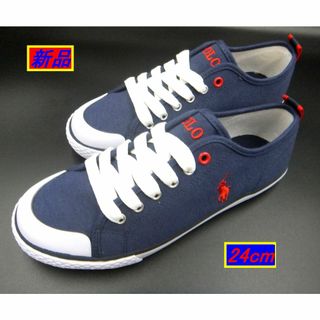 ポロラルフローレン(POLO RALPH LAUREN)の◆完全未使用品◆POLO ラルフローレン 紺/赤　24cm(スニーカー)