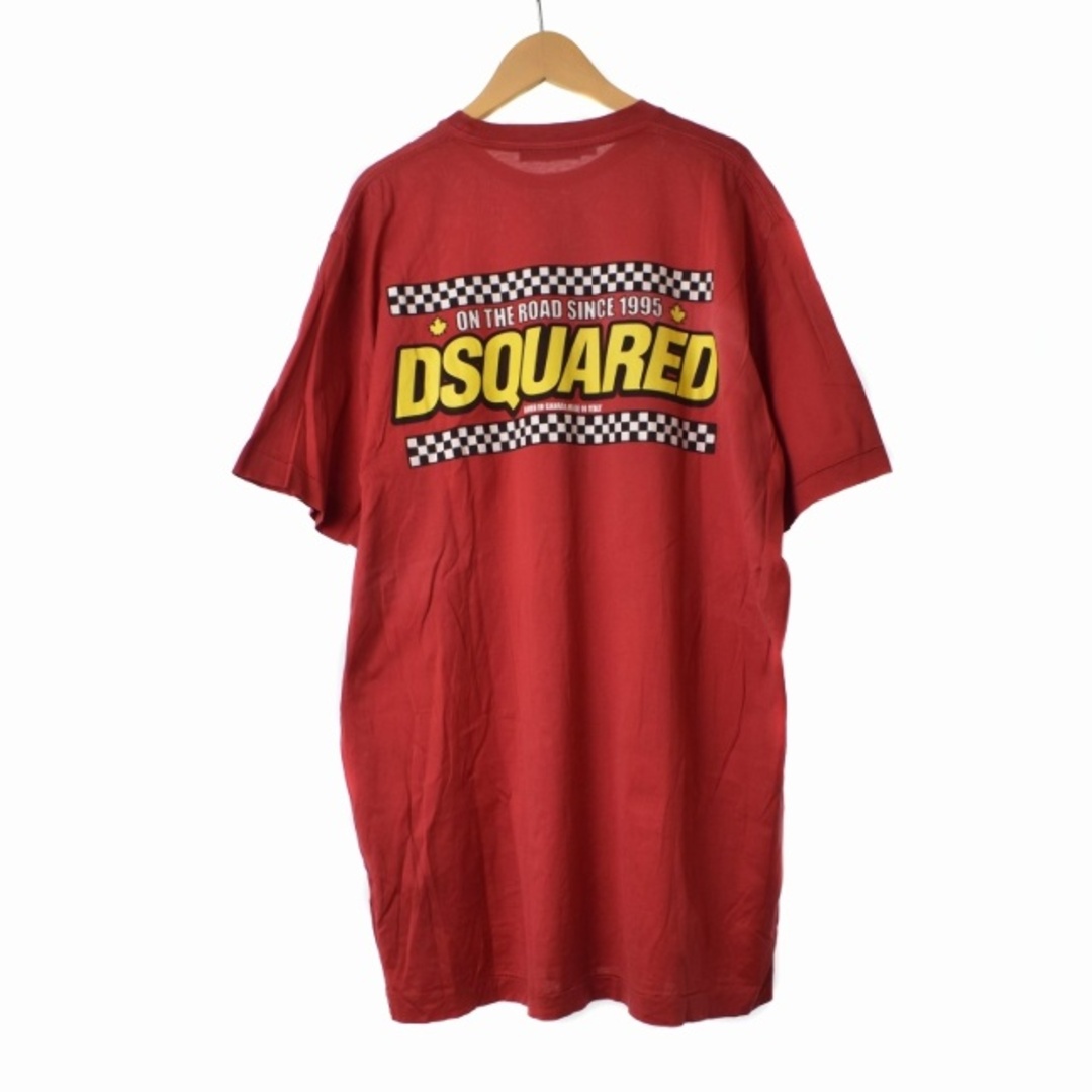 DSQUARED2(ディースクエアード)のディースクエアード Tシャツ クルーネック ポケット プリント XL 赤 レッド メンズのトップス(Tシャツ/カットソー(半袖/袖なし))の商品写真