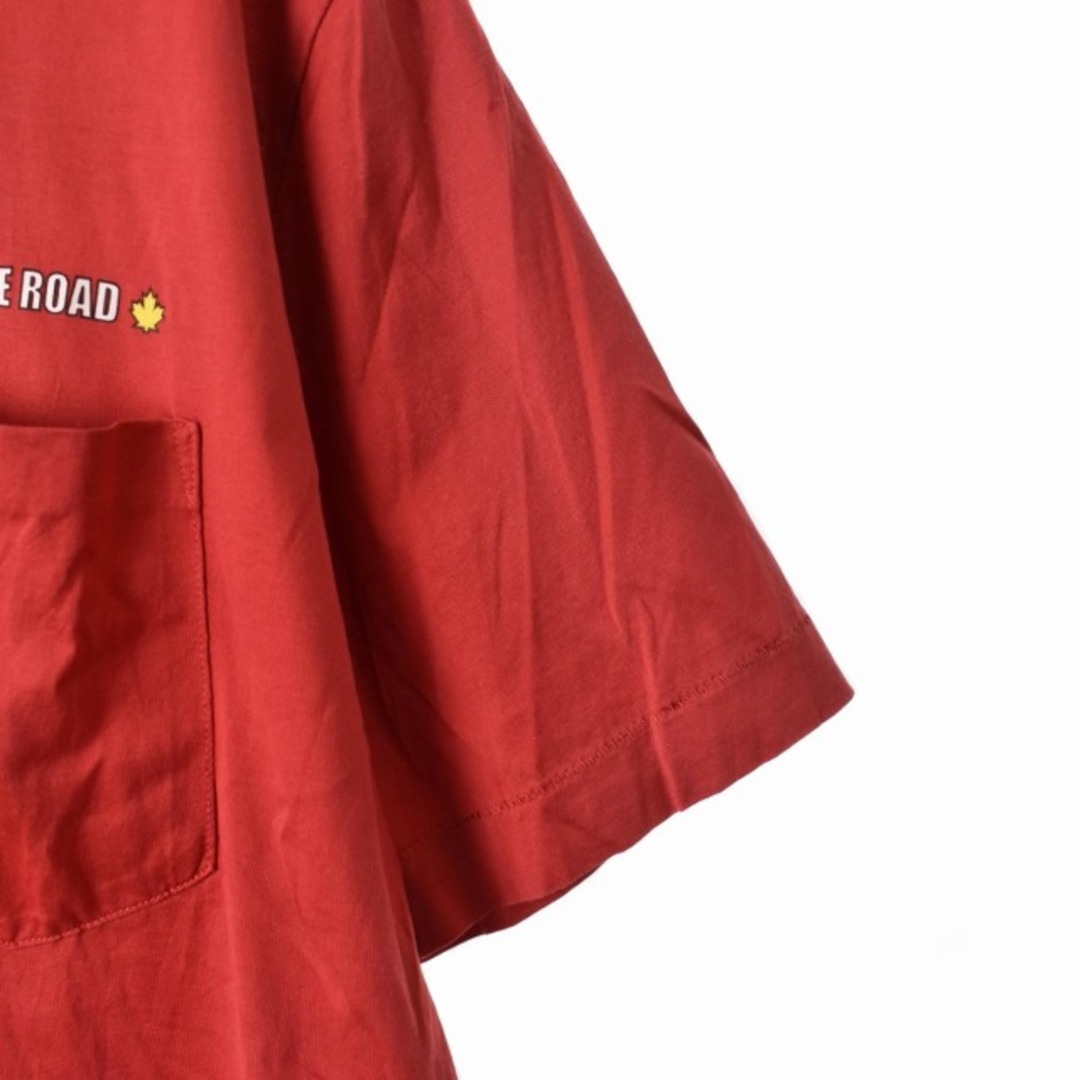 DSQUARED2(ディースクエアード)のディースクエアード Tシャツ クルーネック ポケット プリント XL 赤 レッド メンズのトップス(Tシャツ/カットソー(半袖/袖なし))の商品写真