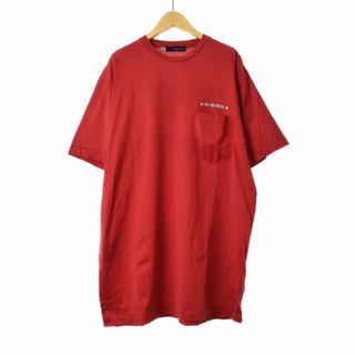 ディースクエアード(DSQUARED2)のディースクエアード Tシャツ クルーネック ポケット プリント XL 赤 レッド(Tシャツ/カットソー(半袖/袖なし))