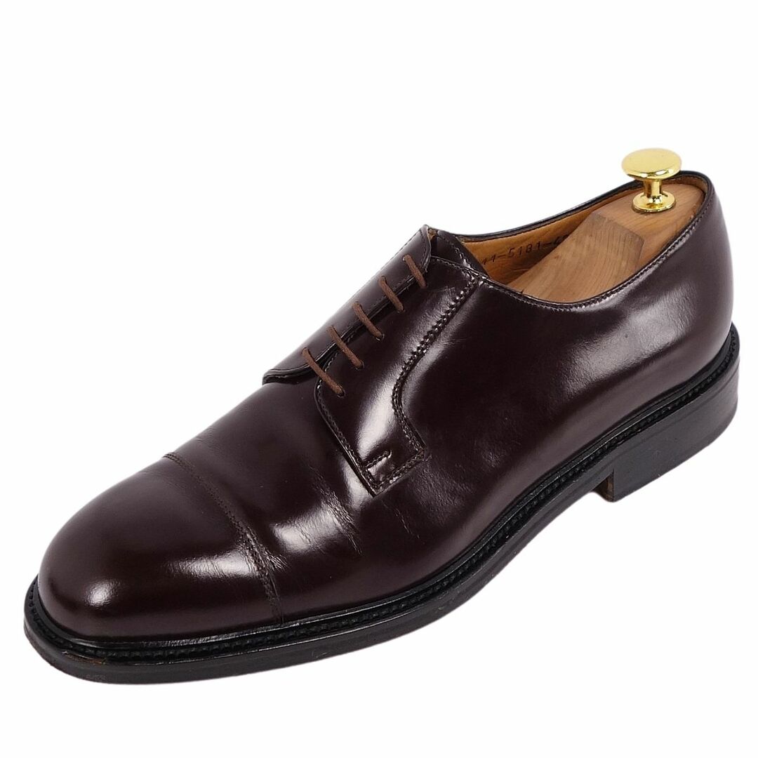 Vintage グッチ GUCCI レザーシューズ ダービーシューズ ストレートチップ カーフレザー 革靴 メンズ 42E(27cm相当) ブラウン | フリマアプリ ラクマ