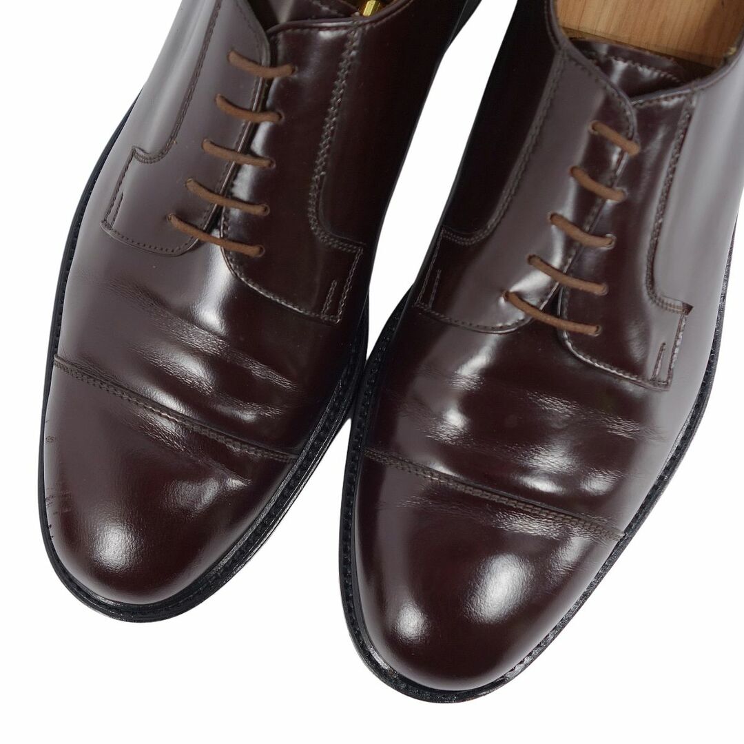 Vintage グッチ GUCCI レザーシューズ ダービーシューズ ストレートチップ カーフレザー 革靴 メンズ 42E(27cm相当) ブラウン