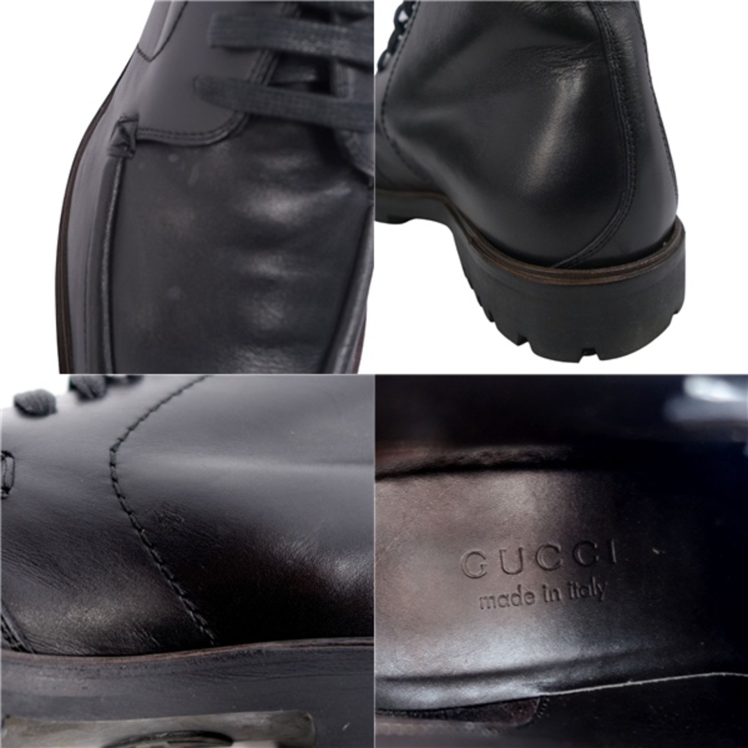 Gucci(グッチ)のグッチ GUCCI ブーツ ショートブーツ モカシン カーフレザー シューズ メンズ 40(25cm相当) ブラック メンズの靴/シューズ(ブーツ)の商品写真