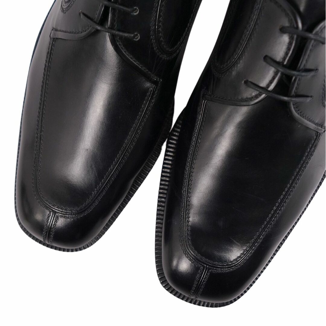 a.testoni(アテストーニ)の美品 アテストーニ a.testoni レザーシューズ ダービーシューズ Uチップ カーフレザー 革靴 メンズ 6(24.5cm相当) ブラック メンズの靴/シューズ(ドレス/ビジネス)の商品写真