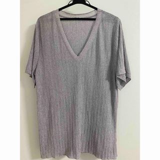 ザラ(ZARA)のZARA シャイニー ロング丈 Tシャツ(Tシャツ(半袖/袖なし))