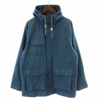 チャップス(CHAPS)のチャップス モッズジャケット ミリタリー フード ジップアップ M 青 ブルー(ブルゾン)