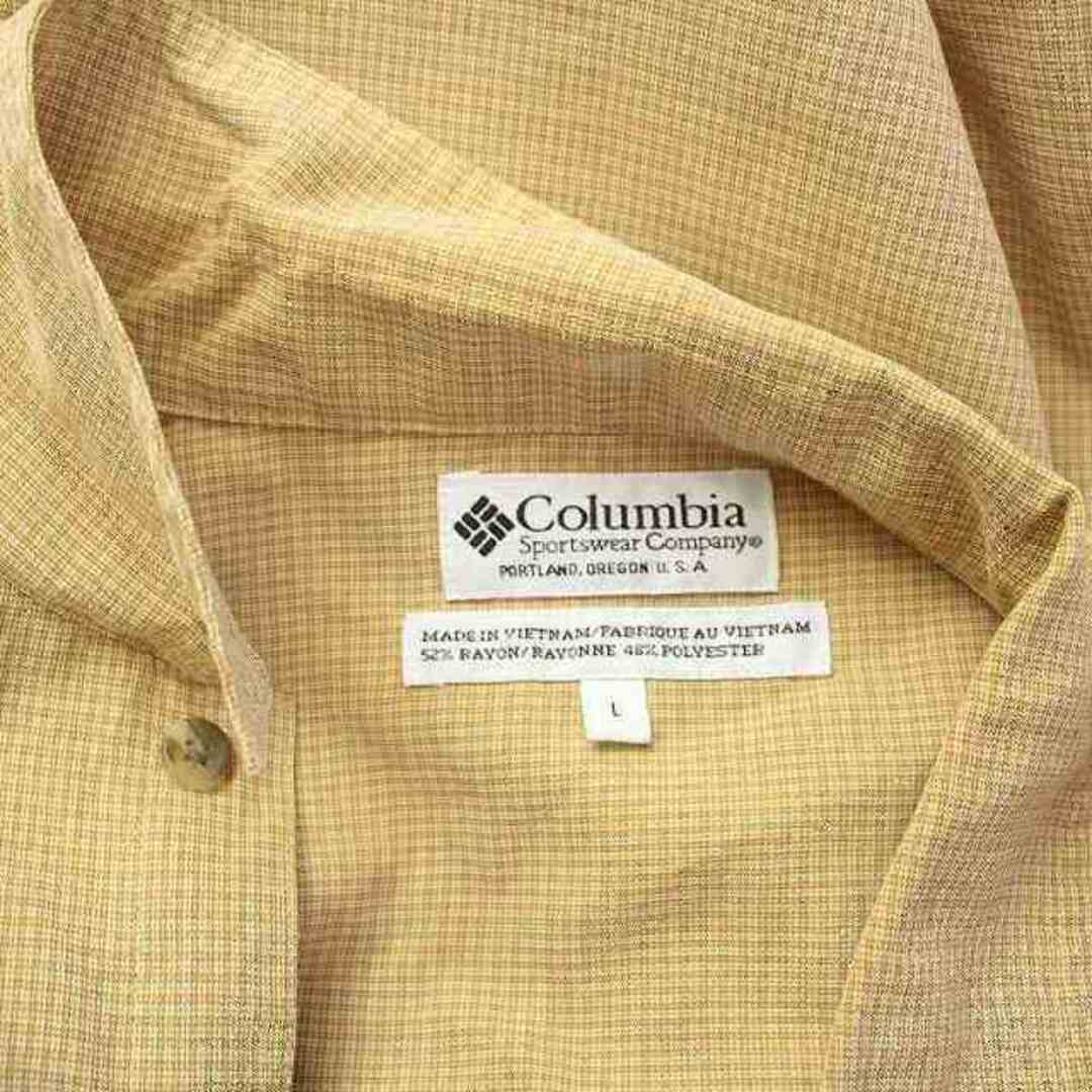 Columbia(コロンビア)のコロンビア カジュアル シャツ 長袖 レギュラーカラー チェック L ベージュ メンズのトップス(シャツ)の商品写真