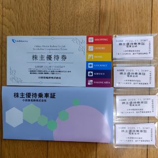 小田急乗車証34枚＋優待券一冊　送料無料！匿名配送！2023年11月末まで(鉄道乗車券)