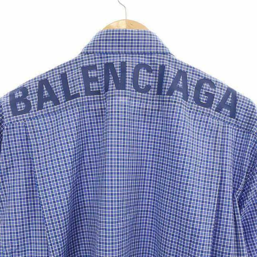Balenciaga - バレンシアガ バックロゴ オーバーサイズ チェックシャツ