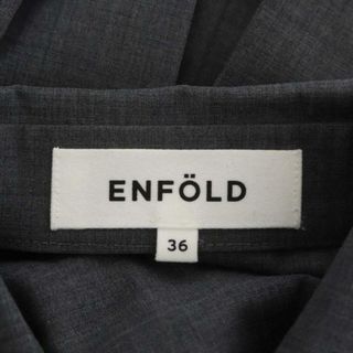 エンフォルド 22AW W/PE トロピカルプリーツ五分袖ドレス シャツワンピ
