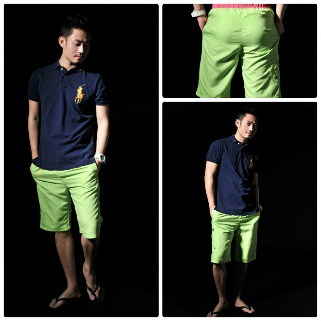新品 メンズ 水着 サーフパンツ （Mサイズ）グリーン 海水パンツ トランクス メンズの水着/浴衣(水着)の商品写真