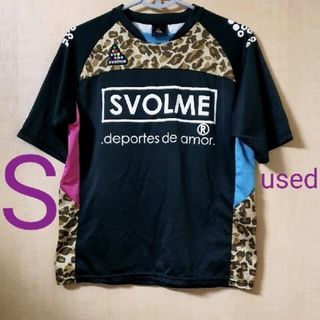 スボルメ(Svolme)のスボルメ ヒョウ柄(レオパード)×黒 Ｓ プラクティス シャツ used(ウェア)