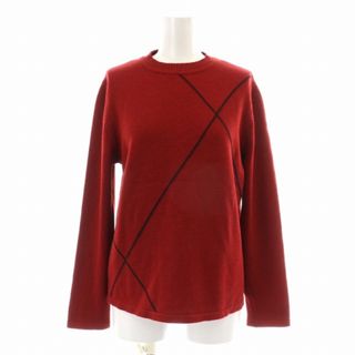 フェラガモ デザイン ニット 紺 ネイビー メッシュ トップス-