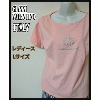 ジャンニバレンチノ(GIANNI VALENTINO)のGIANNI VALENTINO ITALY キラキラビーズ花柄 レディース(Tシャツ(半袖/袖なし))