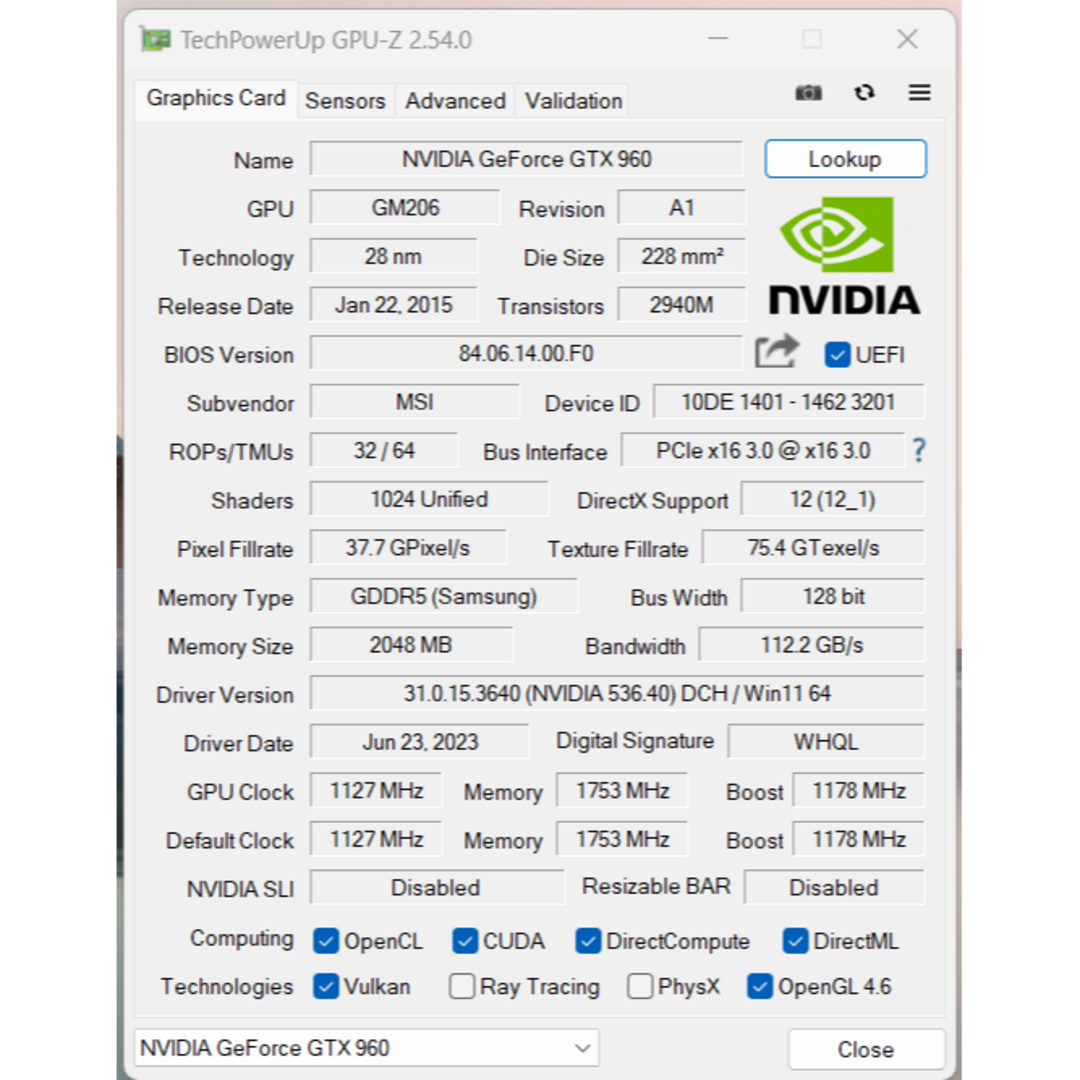 GeForce　GTX960　2G　動作良好　送料無料　お得です 6