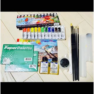 セール☆ホルベイン 油絵具 アクアオイルカラー デュオ 一式 ミニバッグ付き(絵の具/ポスターカラー)