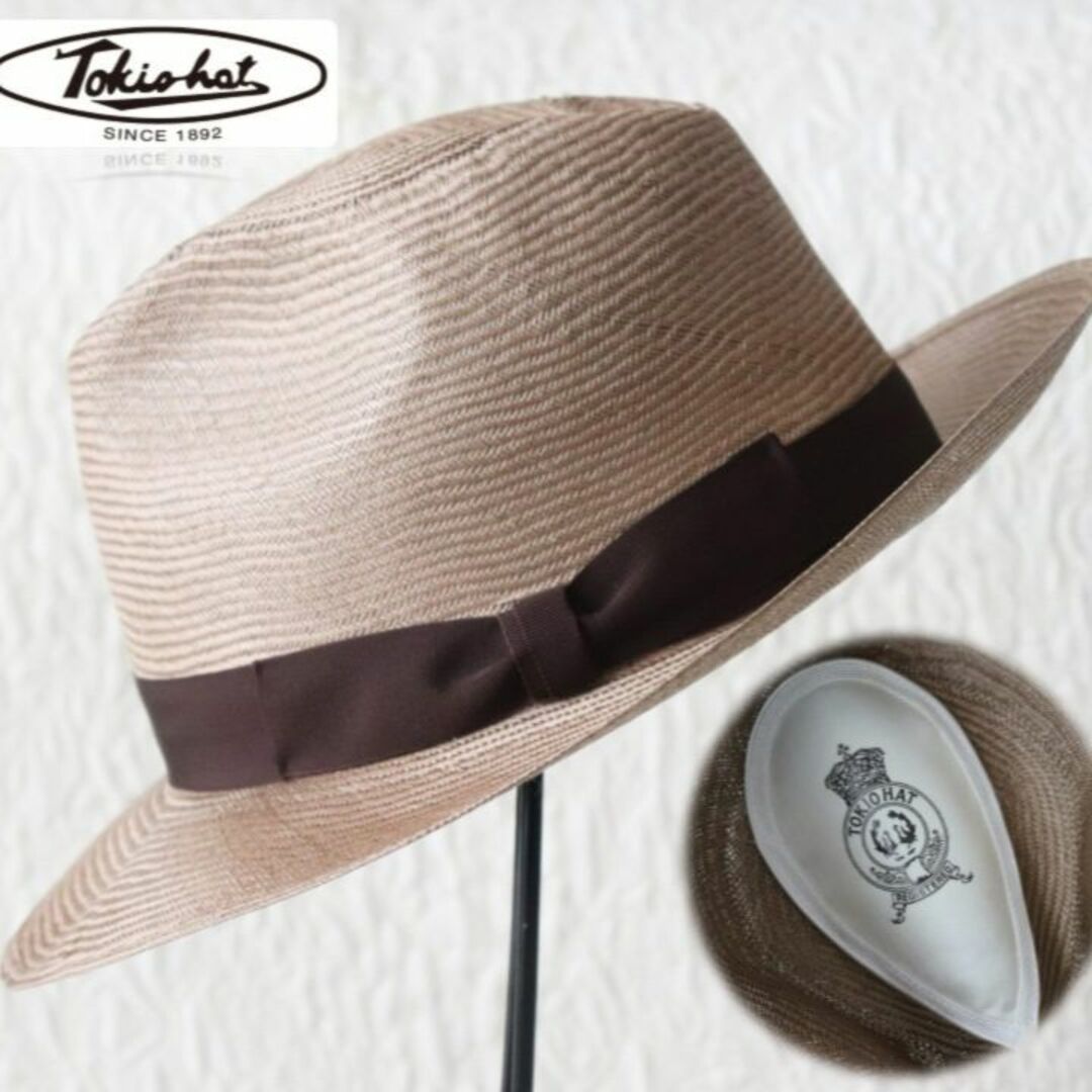 TOKIO(トキオ)の新品【TOKIO HATトーキョーハット】高級感ブンタールハット麦わら帽子 59 メンズの帽子(ハット)の商品写真