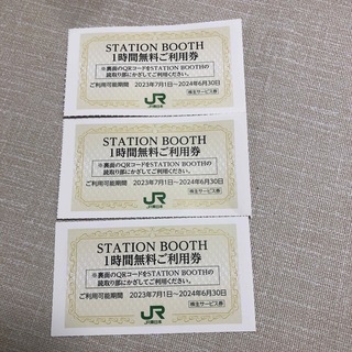 ジェイアール(JR)のJR東日本株主優待　ステーションブース利用券3枚(その他)