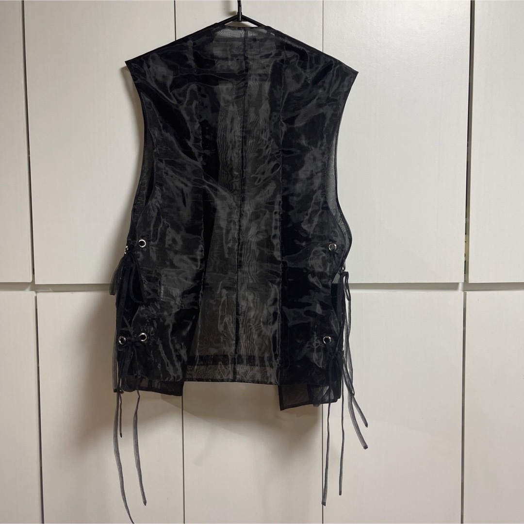 KNUTH MARF SHEER UNDULATE GILLET ブラックF新品