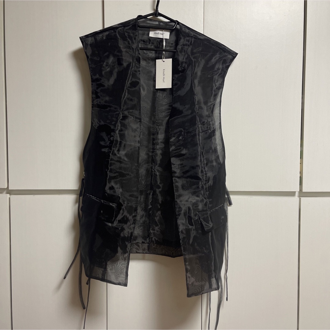 KNUTH MARF SHEER UNDULATE GILLET ブラックF新品 人気特価激安 14,355