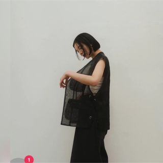 ステュディオス(STUDIOUS)のKNUTH MARF SHEER UNDULATE GILLET ブラックF新品(ベスト/ジレ)