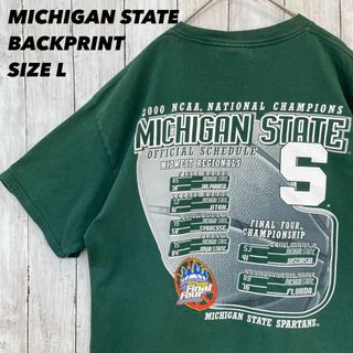 リー(Lee)の00sヴィンテージ古着MICHIGAN STATEオーバーサイズバックプリントL(Tシャツ/カットソー(半袖/袖なし))