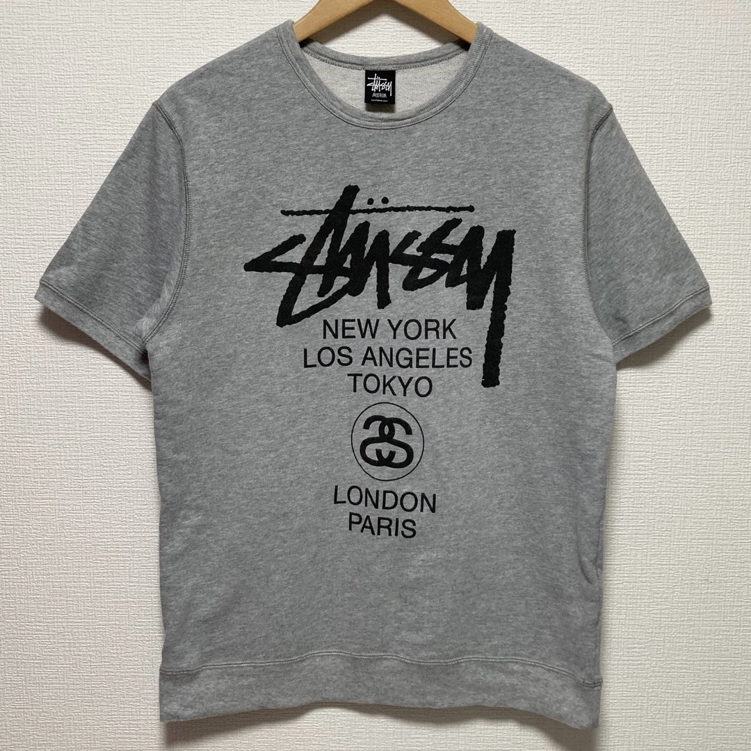 スウェット L ワールドツアー STUSSY グレー