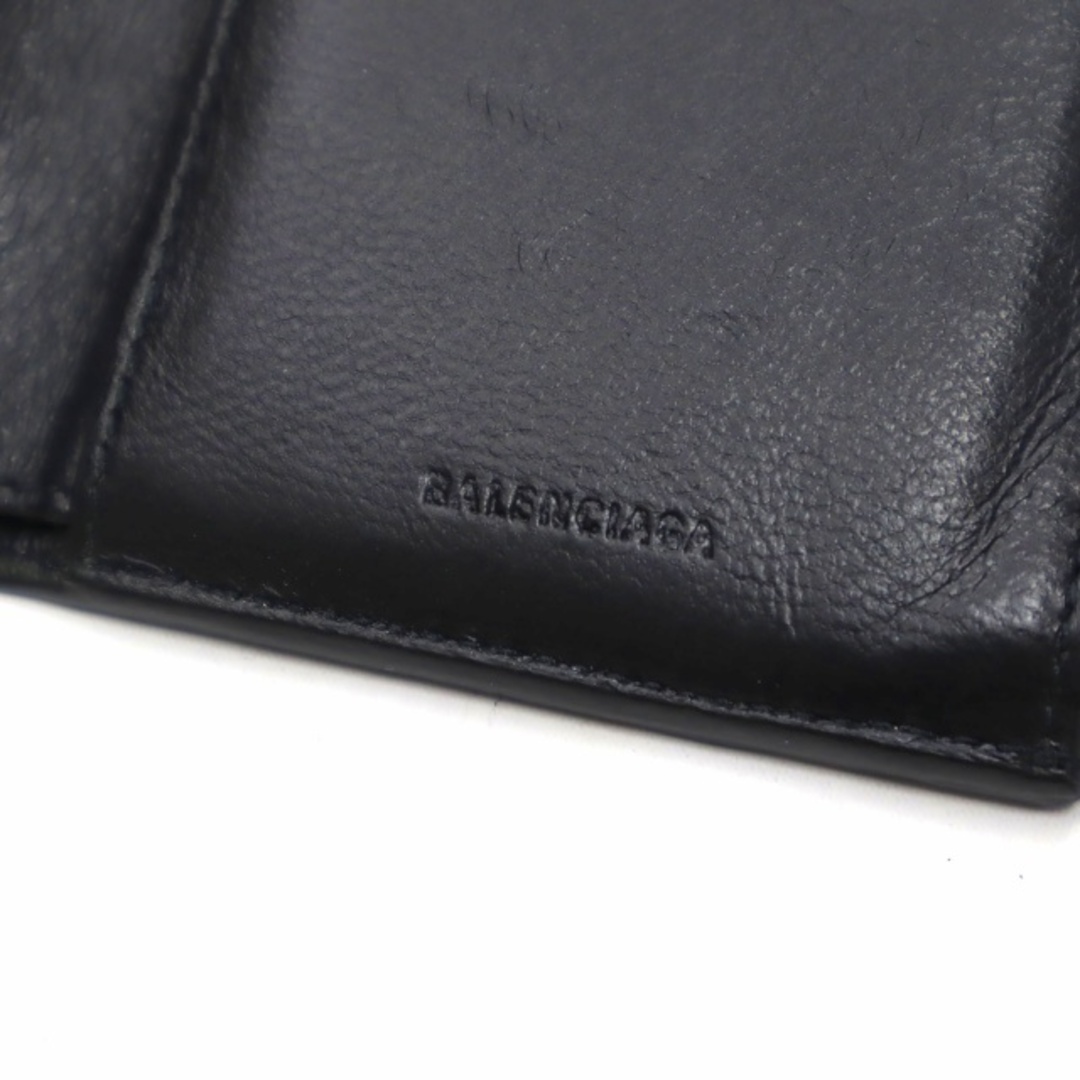 バレンシアガ 694166 クロコ型押し レザー ロゴ 二つ折り ミニ 財布 - 財布