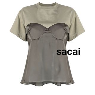 サカイ(sacai)のsacai サカイ Cotton Jersey パネル Tシャツ 未使用(Tシャツ(半袖/袖なし))