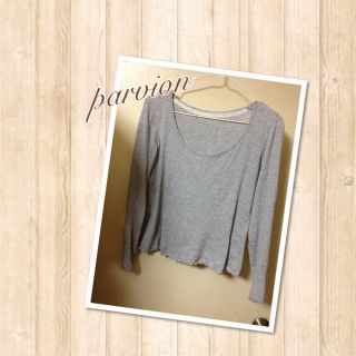 パラビオン(Par Avion)のパラビオン♡レースロンＴ♡グレー(Tシャツ(長袖/七分))
