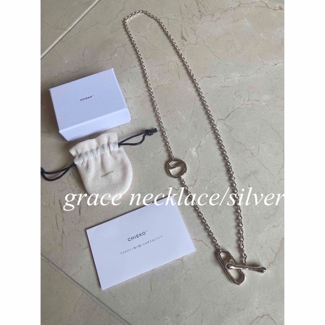 Drawer(ドゥロワー)のCHIEKO+ grace necklace/silver ネックレス　 レディースのアクセサリー(ネックレス)の商品写真