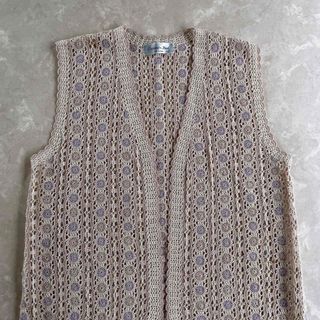 ロキエ(Lochie)のused レトロ クロシェ編み　ベスト　古着 ヴィンテージ vintage(ベスト/ジレ)