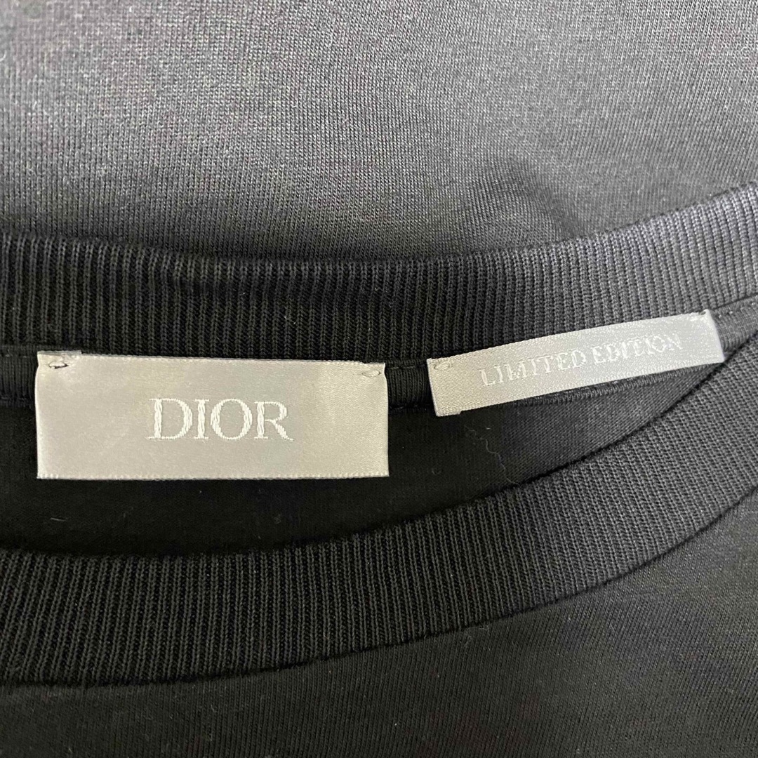 美品 本物 正規品 Dior kawsコラボ メンズ Tシャツ 限定品 黒白