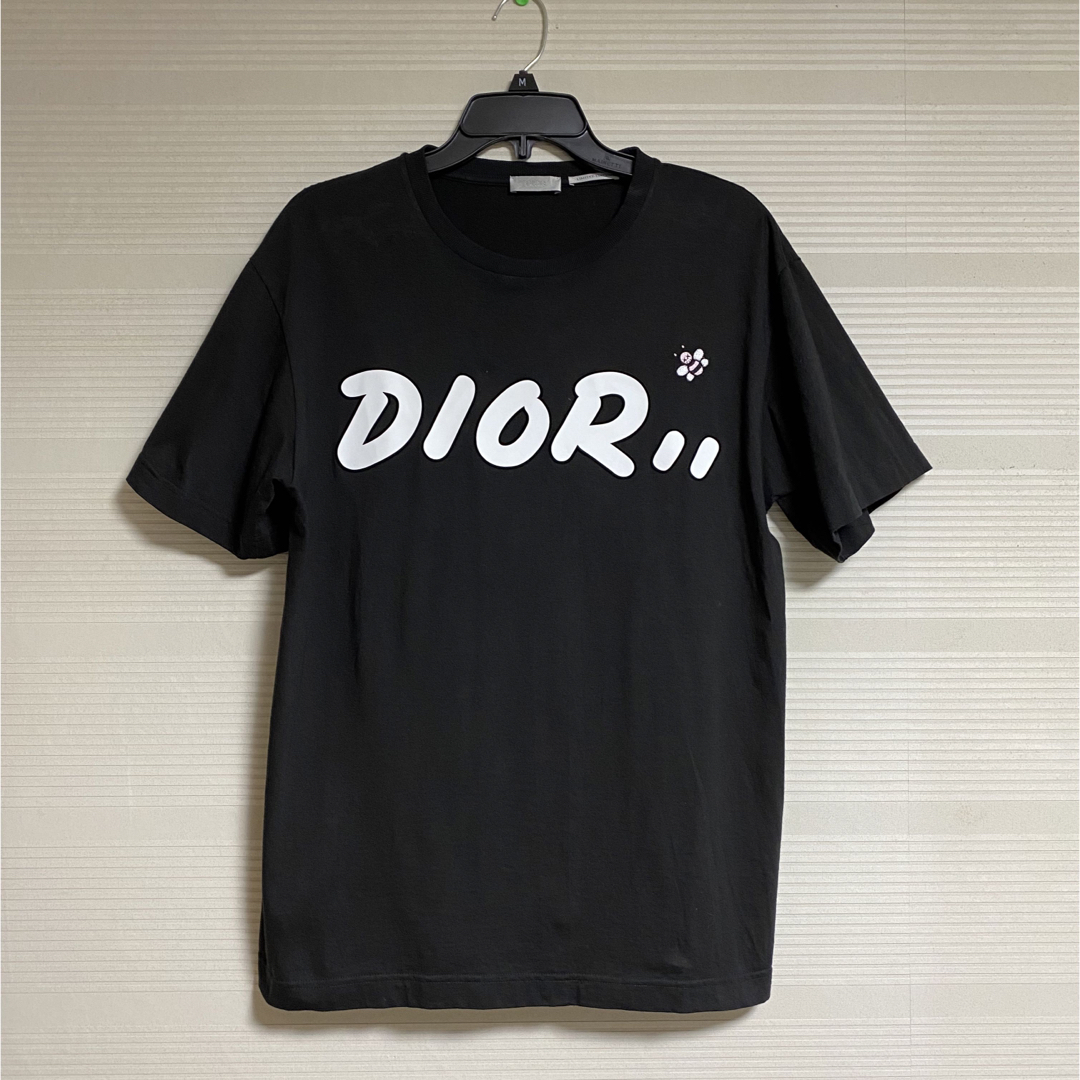 美品 本物 正規品 Dior kawsコラボ メンズ Tシャツ 限定品 黒白