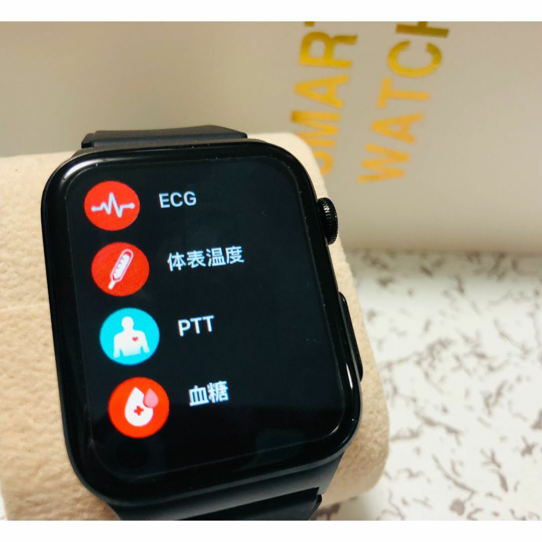 スマートウォッチ 本体 健康管理 血圧 血糖値 通話機能 日本語説明書IP68防水等級充電タイプ