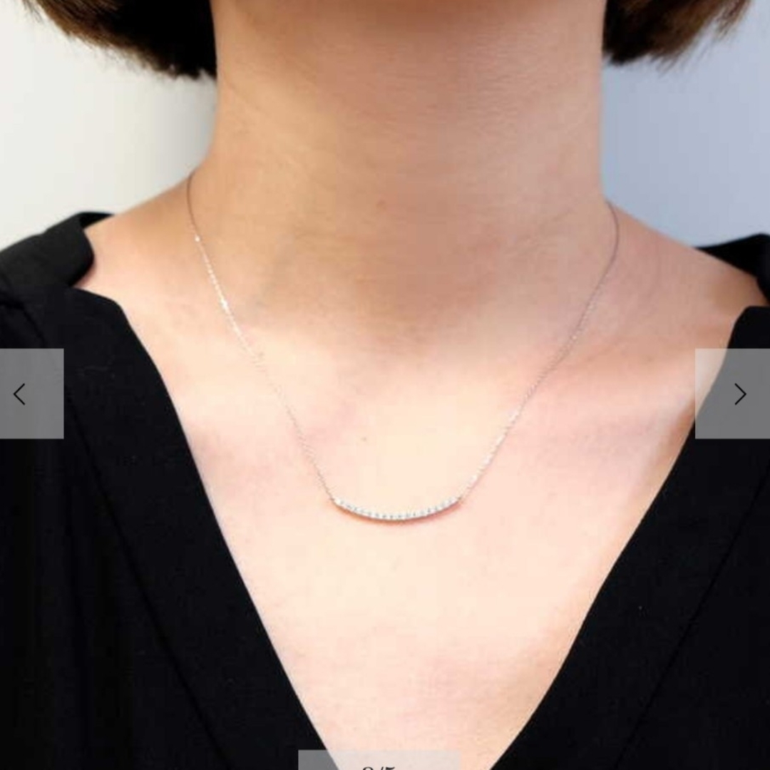 美品【ヴァンドーム青山】プラチナ ダイヤ 0.20ct リュール ネックレス