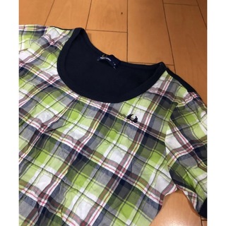 超美品！！フレッドペリー半袖シャツ 黒×白 UK10  定価：12,960円
