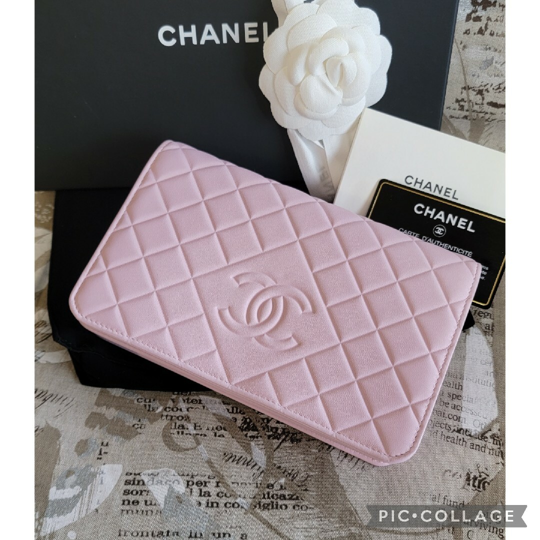 CHANEL 未使用 激レア ダイアモンドココ マトラッセ チェーンウォレット