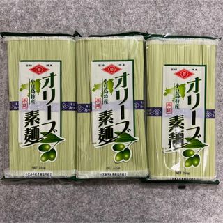 ショウドシマテノベソウメン(小豆島手延素麺)の小豆島特産 島の光 手延オリーブ素麺 250g (50g×5束)×3袋セット(麺類)