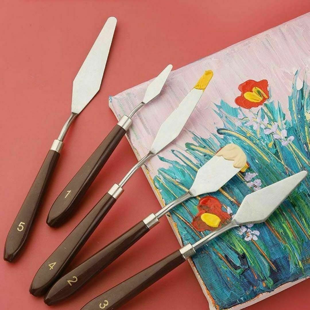 当季大流行 パレットナイフ 5本セット 油絵 ペインティングナイフ アート 美術