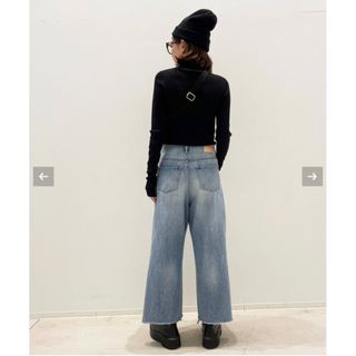 アパルトモンドゥーズィエムクラス(L'Appartement DEUXIEME CLASSE)のアパルトモン購入cropped wide denim デニム(デニム/ジーンズ)