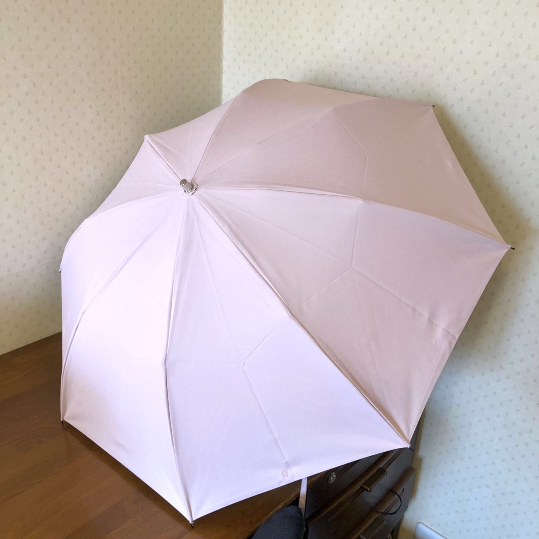 ★新品★HANWAY　晴雨兼用　折りたたみ傘　日傘　ピンク　バンブーハンドル
