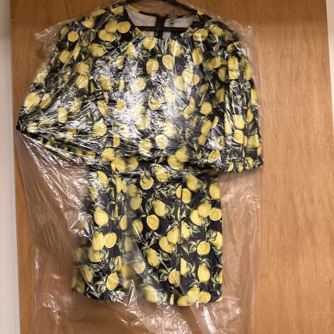 新品【SEVEN TEN】セブンテン ミホカワヒト レモンプリント ブラウス M
