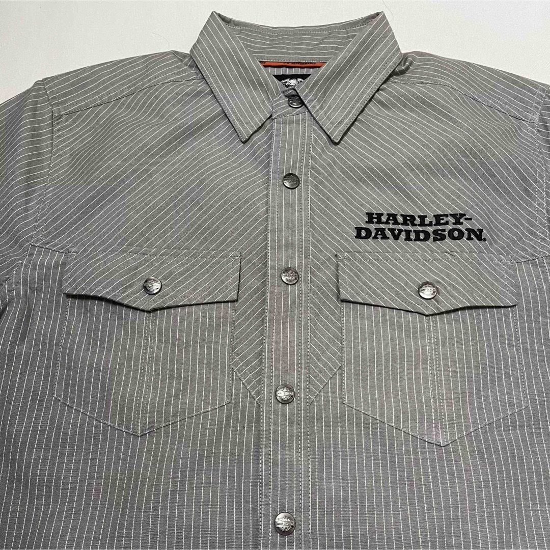 Harley Davidson(ハーレーダビッドソン)の【HARLEY-DAVIDSON】S/S シャツ フェルトロゴ スナップボタン メンズのトップス(シャツ)の商品写真