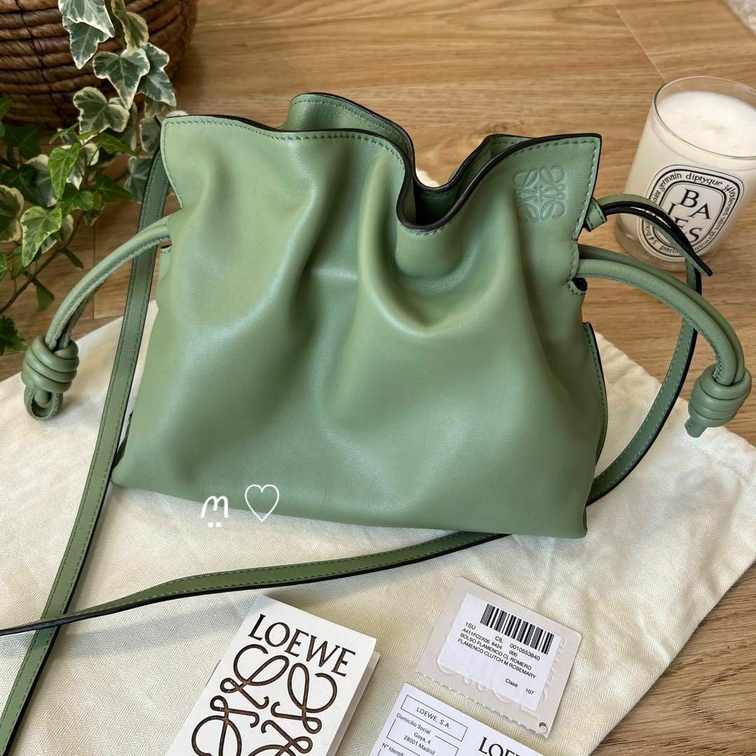 ロエベ LOEWE ショルダーバッグ カーキ  フラメンコ  レディース