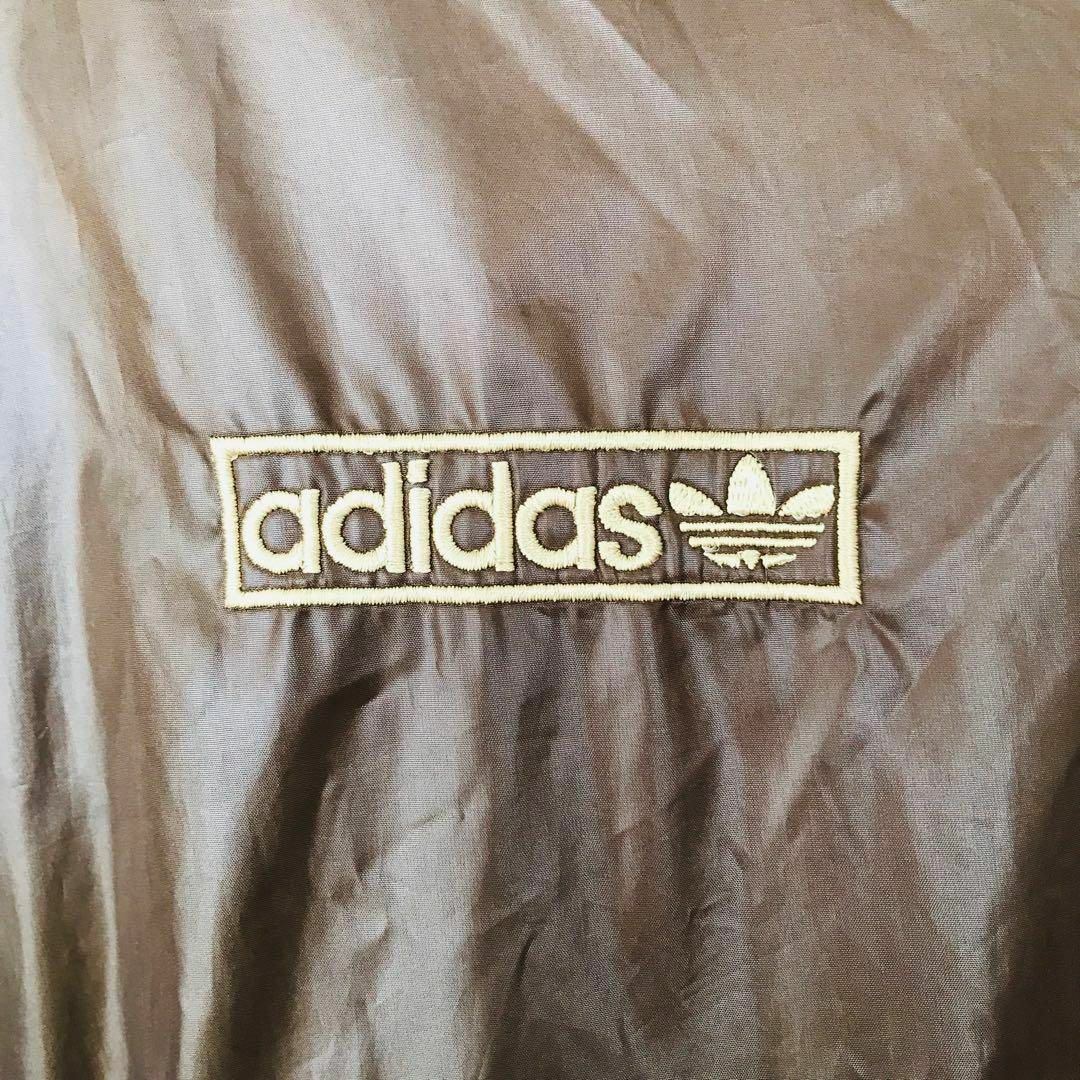 2152 adidasトラックジャケットベージュ×DブラウンナイロンMIX XL