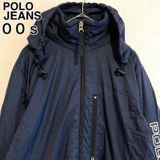 レア◎00s◎POLO JEANS◎ブルゾン◎紺◎刺繍ロゴ◎太アーム◎着回し◎(ブルゾン)