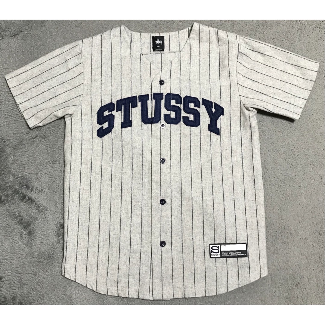 stussy ストライプ　ベースボールシャツ