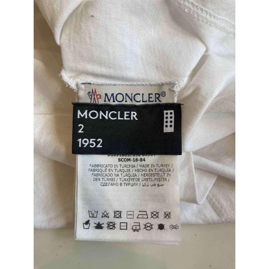 Sサイズ】モンクレール Tシャツ ホワイト  MONCLER 半袖 プリントロゴ